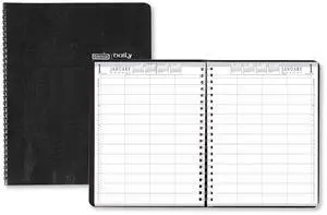 House of Doolittle Eight-Person Group Daily Appointment Book 11x8.5 Black 2026