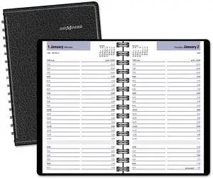 AT-A-GLANCE® DayMinder® 2026 Daily Appointment Book Planner, Black, Small, 5" x 8"