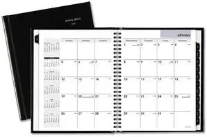 AT-A-GLANCE® DayMinder® 2026 Monthly Planner, Hardcover, Black, Medium, 7" x 8 1/2"