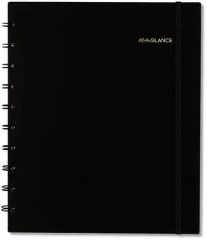 AT-A-GLANCE® Move-A-Page Academic 2025-2026 Weekly Monthly Appointment Book Planner, Black, Large, 9" x 11"