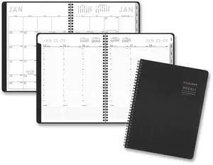 AT-A-GLANCE® Contemporary Lite 2026 Weekly Monthly Planner, Black, Large, 8 1/4" x 11"