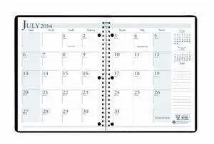 Spiralbound Academic Monthly Planner 11x8.5 Black Cover 14-Month 2025-2026 26302