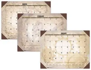 House of Doolittle Recycled Vintage Desk Pad Calendar 22x17 Sepia Jan-Dec 2026