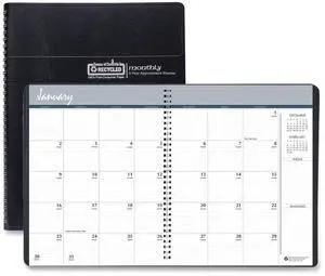 Hosue of Doolittle 100% Recycled Monthly 5-Year 11x8.5, Black 2026