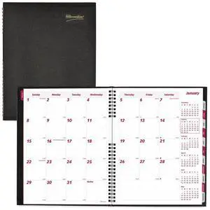 Brownline CoilPro Monthly Planner 11 x 8.5 Black 2026 CB1262CBLK