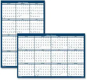 House of Doolittle 100% Recycled Yearly Reversible Wall Calendar Non-Laminated 24x37 2026