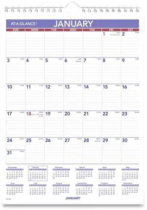 AT-A-GLANCE® 2026 Monthly Wall Calendar, Small, 8" x 11"