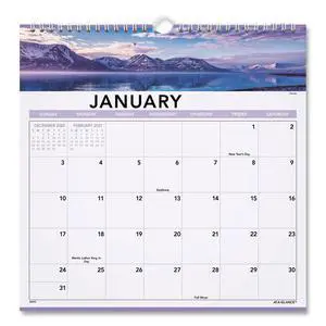 AT-A-GLANCE® 2026 Landscape Monthly Wall Calendar, Medium, 12" x 12"