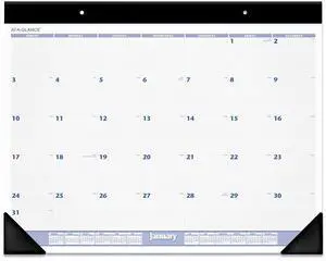 AT-A-GLANCE® 2026 Monthly Desk Pad Calendar, Blue and Gray, Large, 24" x 19"