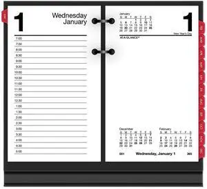 At-A-Glance Desk Calendar Refill with Tabs 6x3.5 White 2026 E717T50