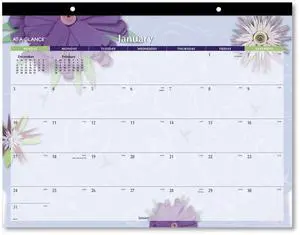 At-A-Glance Paper Flowers Desk Pad 22 x 17 2026 5035