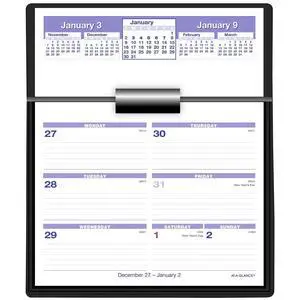 At-A-Glance Flip-A-Week Desk Calendar and Base 5 5/8 x 7 White 2026 SW700X00