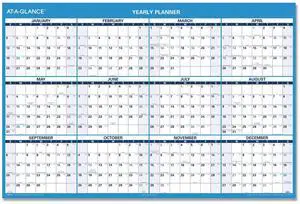 AT-A-GLANCE® 2026 Horizontal Reversible Erasable Wall Calendar, Extra Large, 48" x 32"