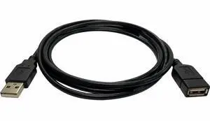Black Box USB 2.0 Extension Cable Type-A Male/Female Black 3-ft. 0.9-m Black Box USB 2.0 Extension Cable Type-A Male/Female Black 3-ft. 0.9-m