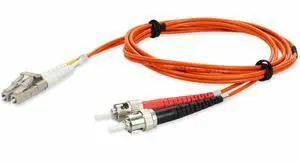 AddOn 2m LC to ST Orange OM4 Duplex OFNR Riser-Rated Fiber Patch Cable