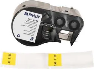 Brady Self-Laminating Vinyl Pre-Sized Labels Black on Yellow Brady Self-Laminating Vinyl Pre-Sized Labels Black on Yellow