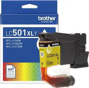Brother Genuine LC501XLY High Yield Yellow Ink Cartridge