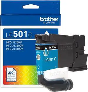 Brother Genuine LC501C Standard Yield Cyan Ink Cartridge