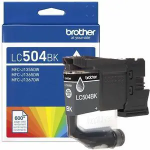 Brother Genuine LC504BK Standard Yield Black Ink Cartridge