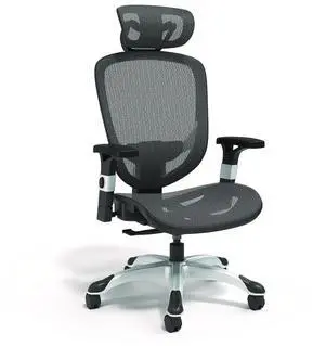 Alera Minerva Ergonomic Mesh Swivel Task Chair Support Up to 275lb 17.24 to 20.98 Seat Height Black Seat/Back Silver Base ALEMV41BME18
