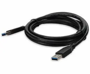 AddOn 6ft USB A 3.0 Male to Male Black Cable
