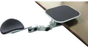 Ergoguys EG-ErgoArm Ergonomic Adjustable Computer Armrest w/ Mouse Pad - Silver