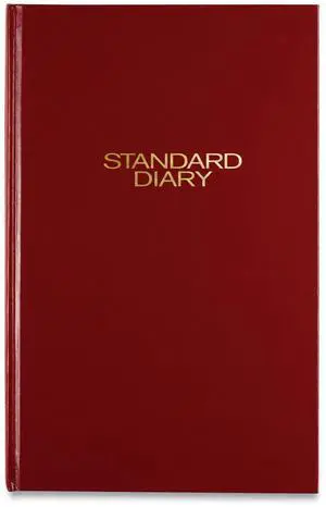 AT-A-GLANCE® Standard Diary® 2026 Daily Diary, Red, Large, 7 3/4" x 12"