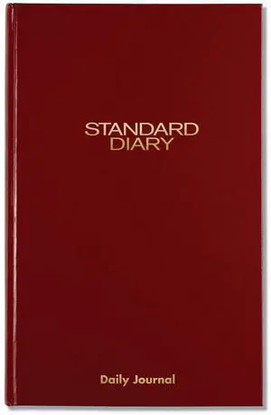 At-A-Glance Standard Diary Recycled Daily Journal Red 12 1/8x7 11/16 2026