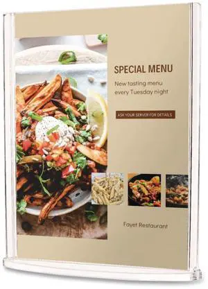 Tabletop Sign and Menu Holder 8.5 x 11 Insert Clear 4432