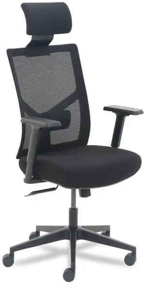 Mesh Back Molded Foam Task Chair Supports Up to 275 lb Black Seat/Back 60021