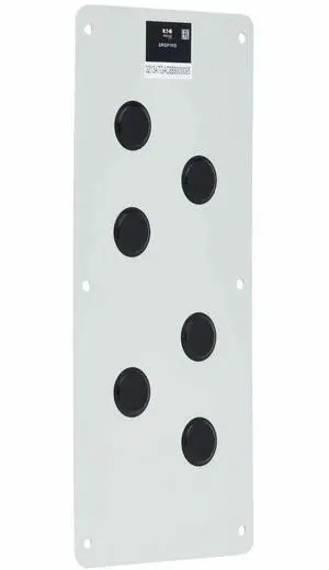Eaton Tripp Lite Series SmartRack Cable Gland Plate for NEMA-Rated Enclosure Cabinets 6 Ports 0.5 in.
