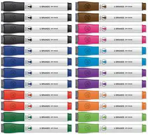 U Brands Marker,Dry Erase,Chls,Ast 2929U0012