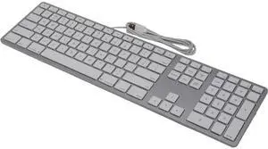 Matias FK316S Wired Keyboard for Mac w/USB-A and Numeric Keypad, Silver