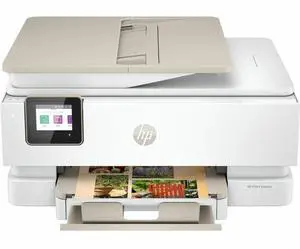 HP ENVY Photo 7975 Wired & Wireless Inkjet Multifunction Printer Color White/Light Portobello
