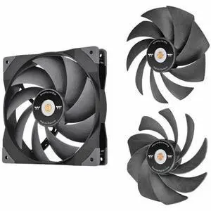 Thermaltake SWAFAN GT14 PC Cooling Fan, 3 Types of Detachable Fan Blades, High Pressure/High Air Flow/ Reversed (Single Fan Pack) CL-F157-PL14BL-A