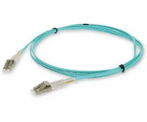AddOn 0.7m LC to LC Aqua OM4 Duplex OFNR Riser-Rated Fiber Patch Cable