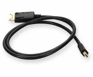 AddOn MINIDP2DP12MM3 3ft M/M Displayport 1.2 Cable - Black