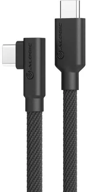 ALOGIC Elements Pro Right Angle USB-C to USB-C Cable Male to Male 1m USB 2.0 5A 480Mbps ELPRACC01BK
