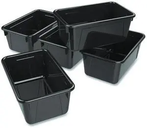 Cubby Bin Neutral Tones 1.8 gal 7.8" x 12.09" x 5.18" Black 5/Pack 62466E05C