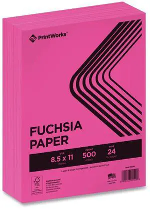 Color Paper 24 lb Text Weight 8.5 x 11 Fuchsia 500/Ream 00100