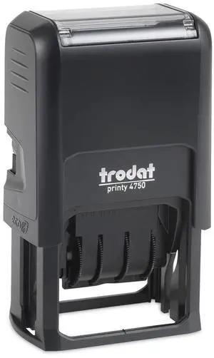 Printy Economy Date Stamp Self-Inking 1.63" x 1" Blue/Red 4752