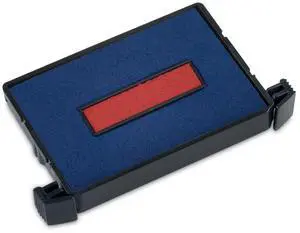 E4750 Printy Replacement Pad for Trodat Self-Inking Stamps 1" x 1.63" Blue/Red P4750BR