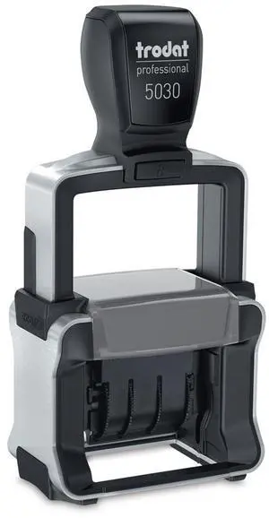Professional Date Stamp Self-Inking 1.63" x 0.38" Black 5030