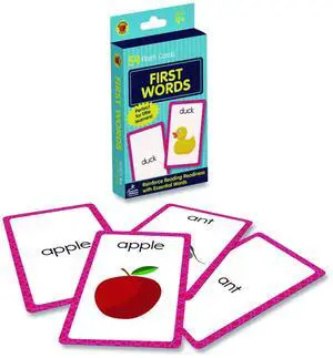 First Words Flash Cards Grades Pre-K to 1 3.25" x 5.25" Assorted Colors 54 Cards 0769647197