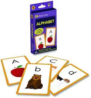 Alphabet Flash Cards Grades Pre-K to 1 3.25" x 5.25" Assorted Colors 54 Cards 0769646794