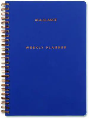 Signature Lite Academic Weekly Monthly Planner Blue Cover 12-Month July to June: 2025 to 2026 YP20LA20
