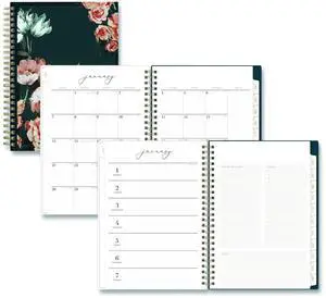 Life Note-It Dania Weekly/Monthly Planner Floral Artwork 8.63 x 5.88 Teal/Pink/Blue Cover 12-Month Jan to Dec: 2026 139478