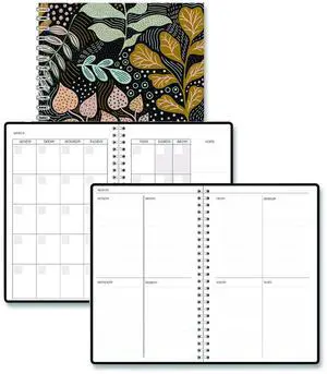 Recycled Non-Dated Monthly/Weekly Planner Fall Floral Multicolor Cover Undated 212147