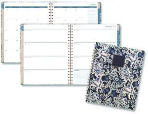 Elizabeth Weekly/Monthly Planner 11 x 8.5 Floral Artwork Blue Cover 12-Month  Jan-Dec: 2026 1763905