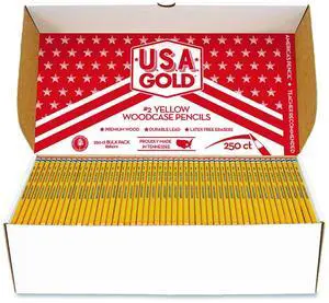 School Pencils HB #2 Black Lead Yellow Barrel 250/Box 858422P